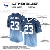 Custom Blue-White Gradient Authentic Football Jersey